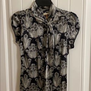 Free People peacock feather blouse